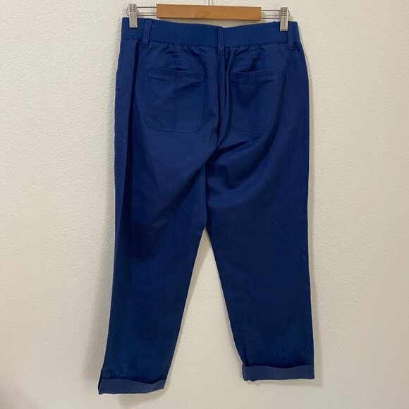 J Jill Linen Blend Roll Cuff Pants in Royal Blue Size Small - Picture 7 of 10